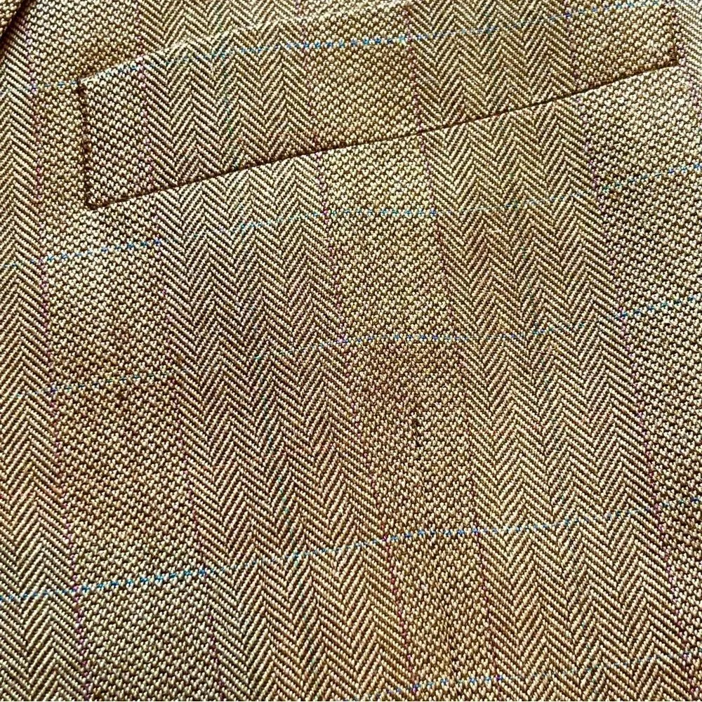 Lauren by Ralph Lauren Men's Sport Coat Camel w/lt blue pinstripe Size 48R